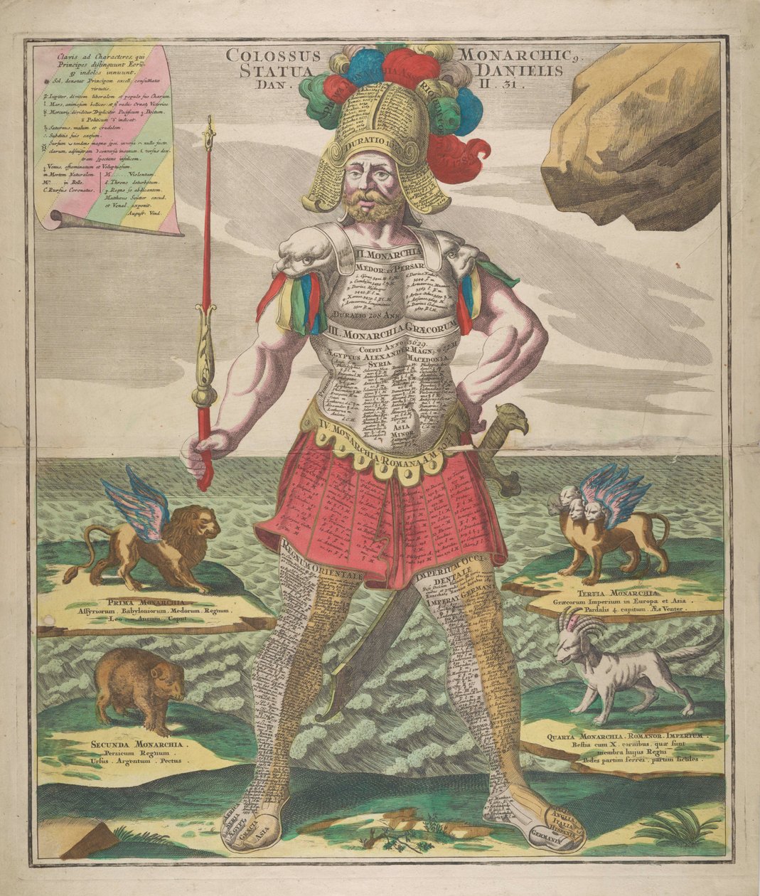Monarchický kolos Socha Daniela, 1730. od Matthaeus Seutter
