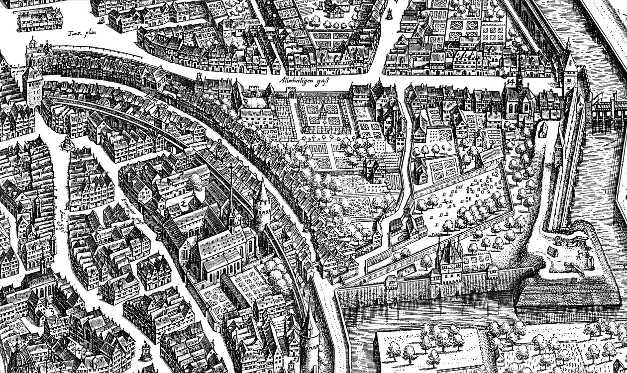 Frankfurt nad Mohanem, Německo od Matthaus Merian