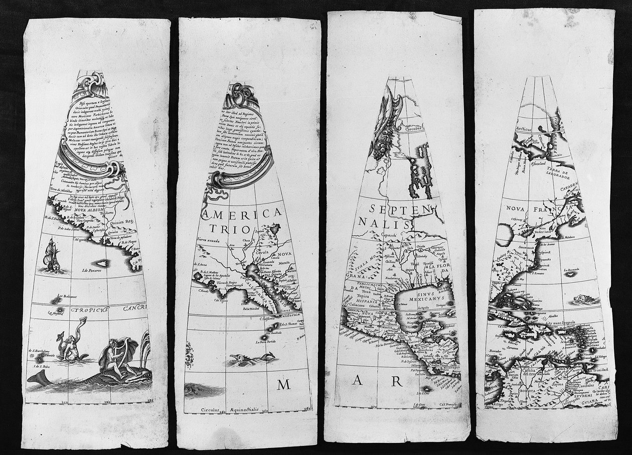 Zeměkoule, 1632 od Matthaus Greuter
