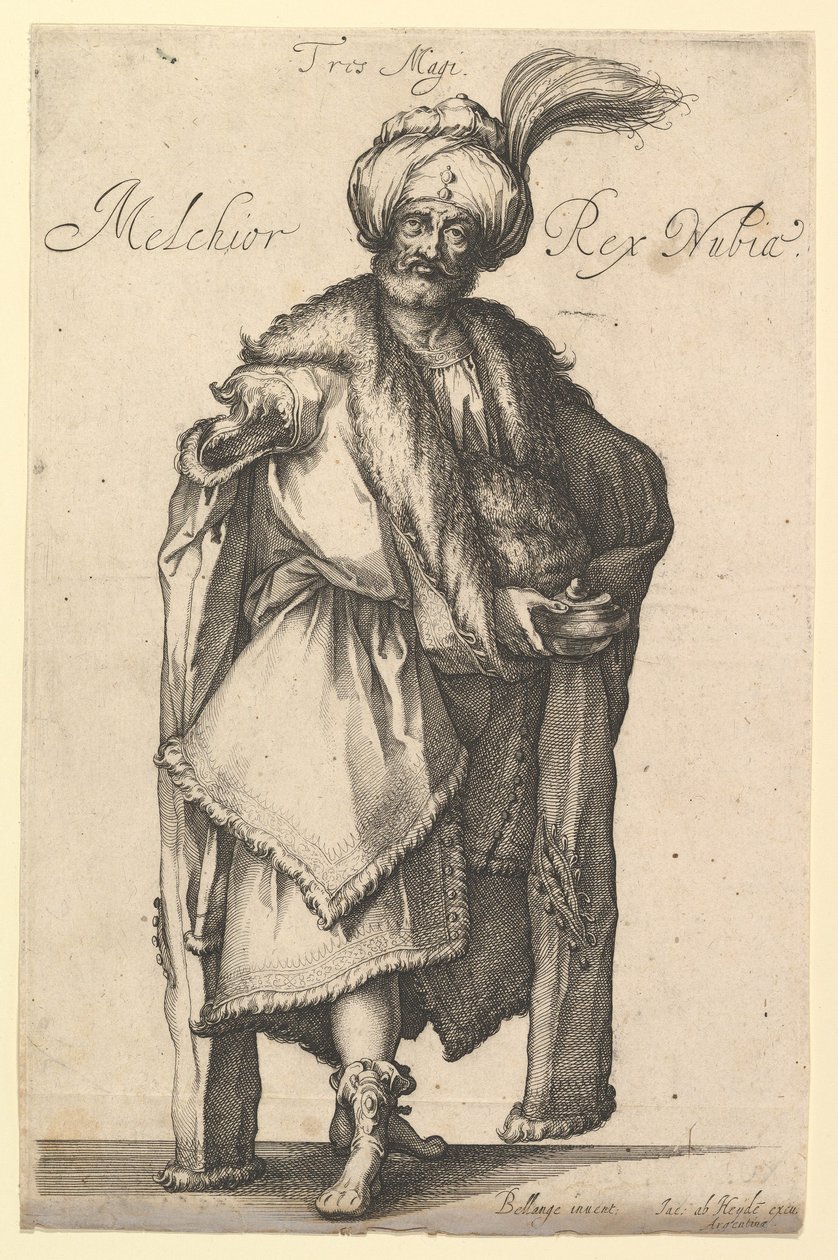 Melchior, po sérii Tří králů od Jacquese Bellange, ca. 1615. od Matthaus Merian