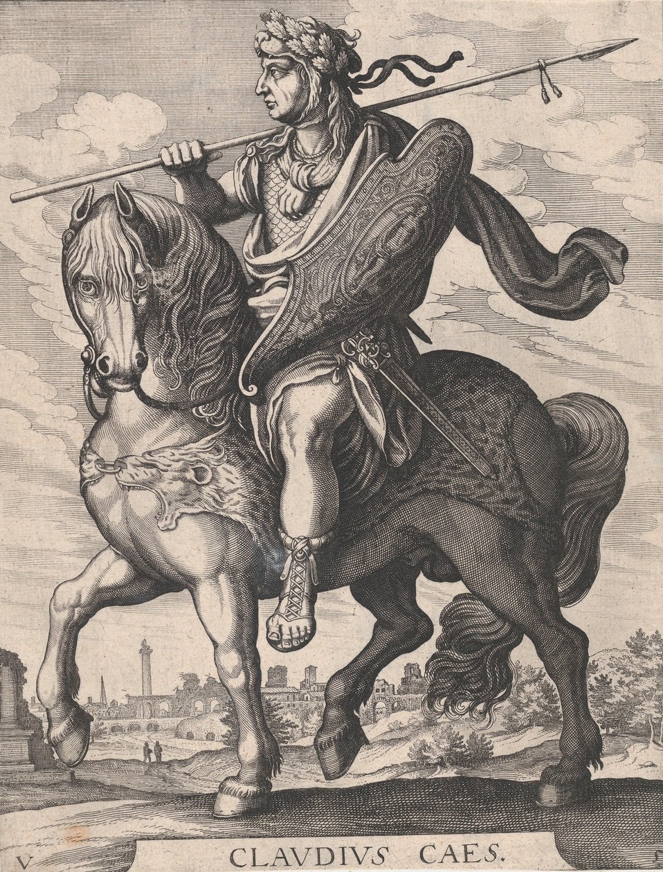 Deska 5: Císař Claudius na koni, z 