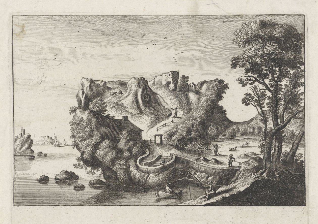 Antropomorfní krajina v podobě mužské hlavy od Matthaus the Elder (after) Merian