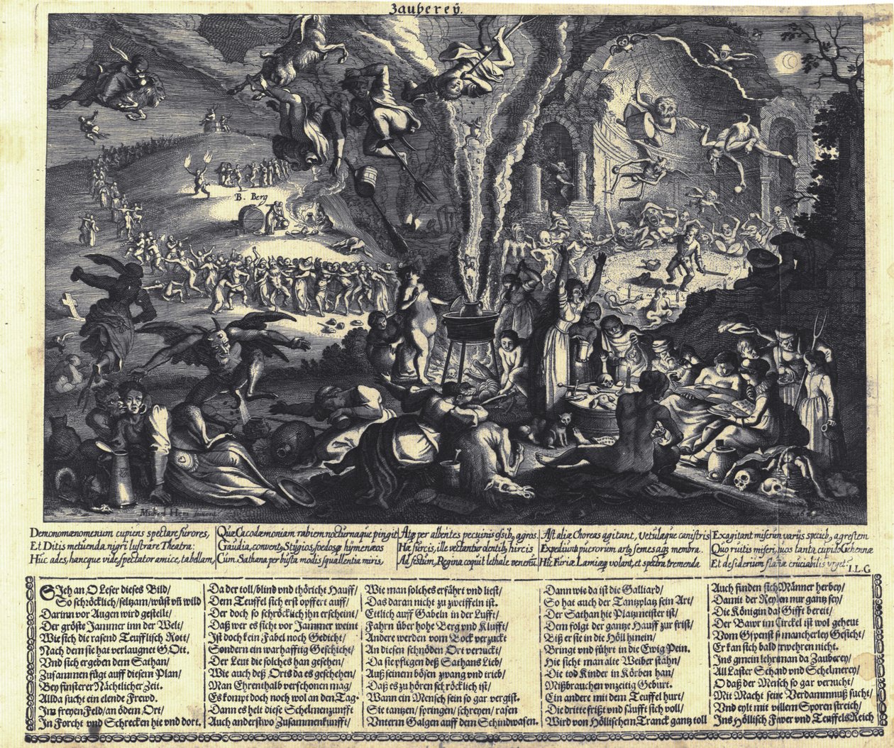 The Witches Sabbat od Matthaus the Elder Merian