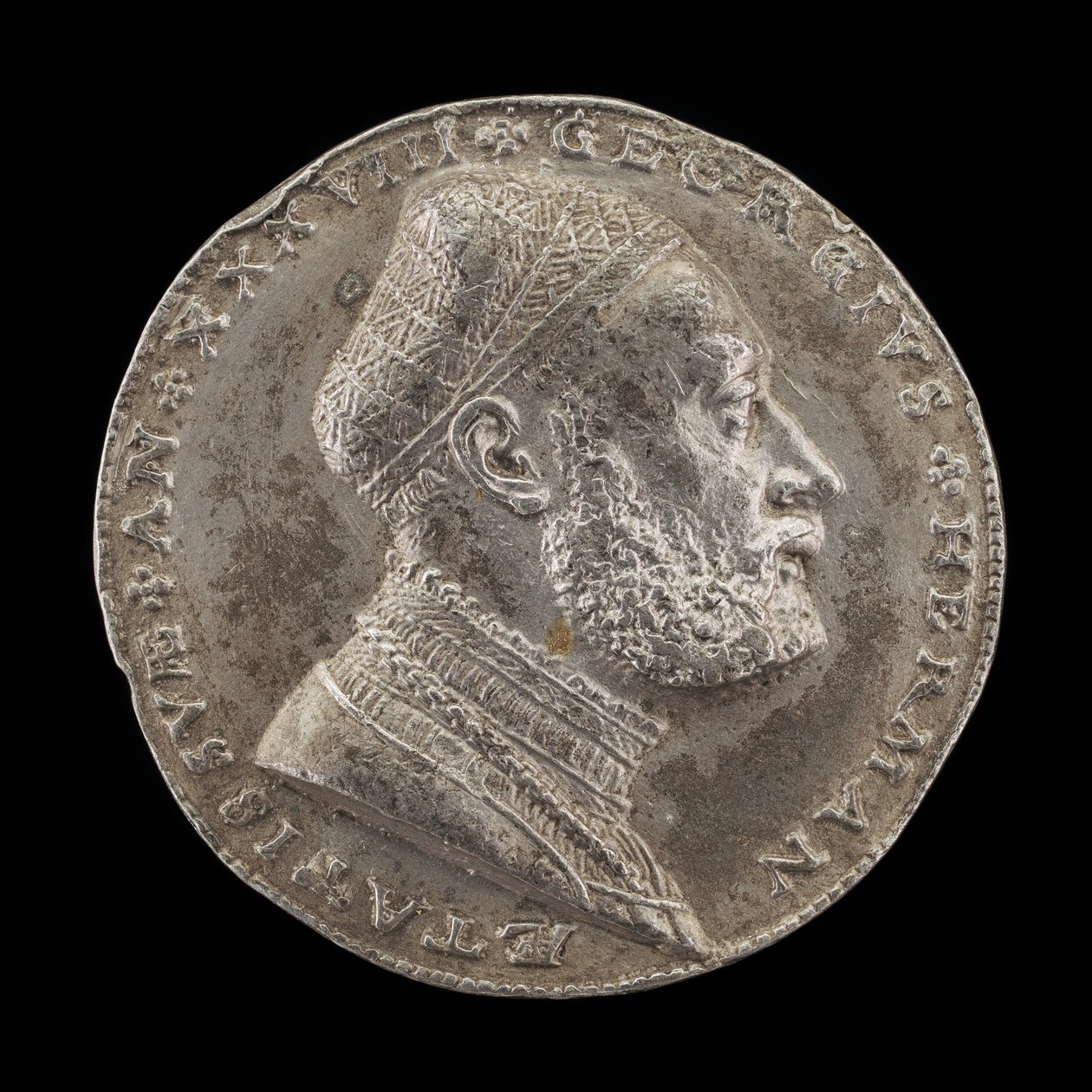 Georg Hermann, 1491-1552, Německý filozof [avers], 1529. od Matthes Gebel