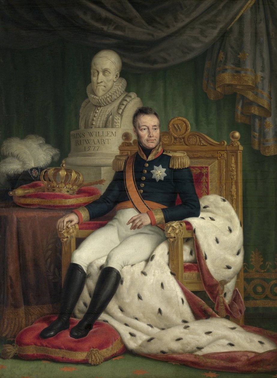 Portrét Viléma I., nizozemského krále od Mattheus Ignatius van Bree