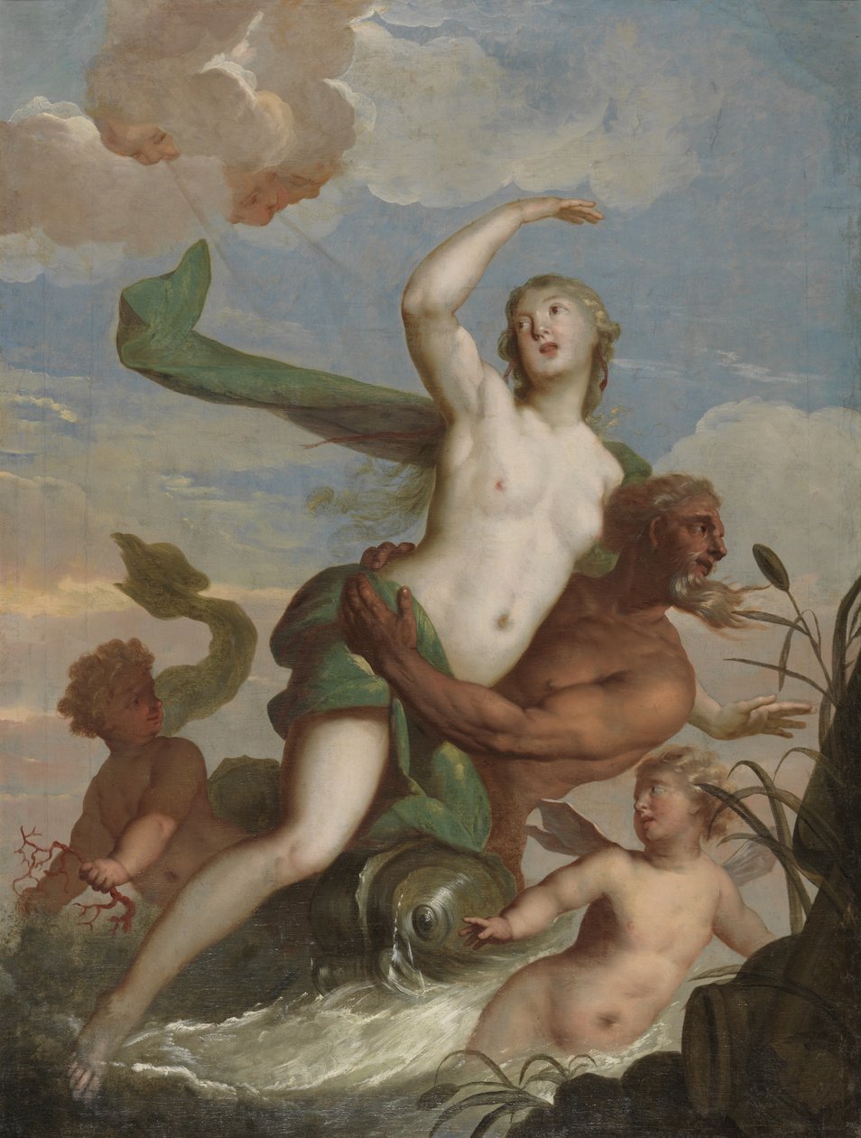 Neptunus en Amphitrite od Mattheus Terwesten