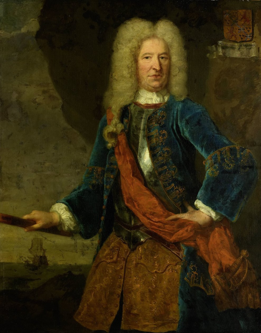 Portrét Françoise van Aerssena, lorda Sommelsdijku, viceadmirála Holandska a Západního Fríska od Mattheus Verheyden