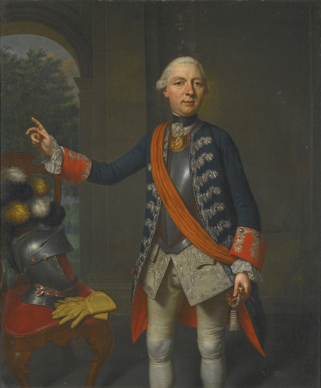 Portrét Friedricha Wilhelma Ernsta, hraběte ze Schaumburg-Lippe 1724-1777, 1763 od Mattheus Verheyden
