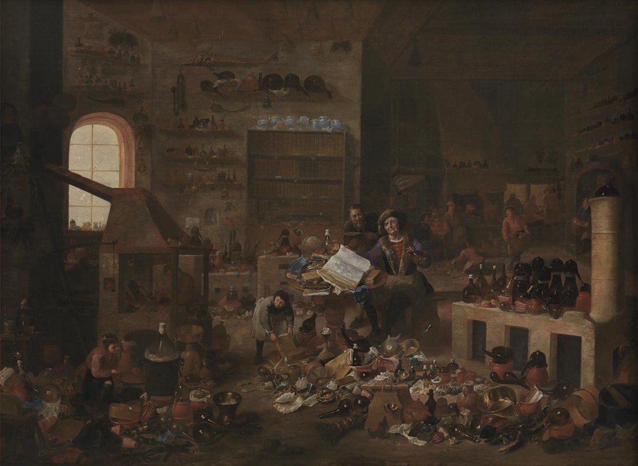 Alchymista ve své laboratoři od Mattheus van Helmont