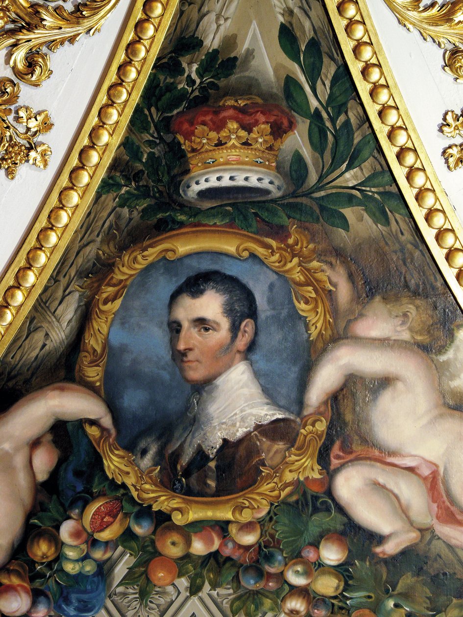 Portrét 5. vévody z Rutlandu, strop Elizabeth Saloonu od Matthew Cotes Wyatt