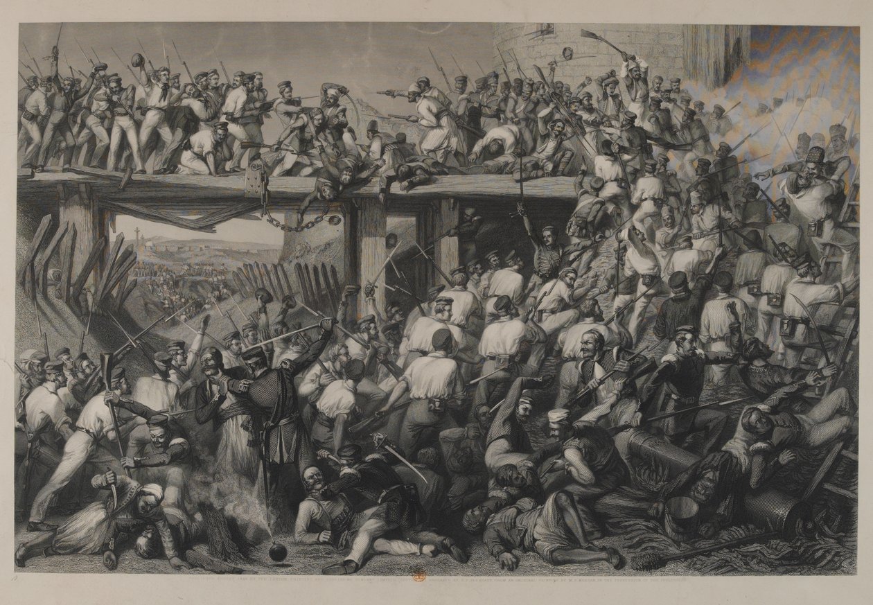 Storming of Delhi, vyryl T.H. Sherratt, vydané London Printing and Publishing Company, srpen 1859 od Matthew Somerville Morgan