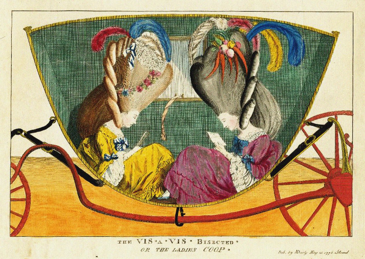 The vis-a-vis půlená, nebo dámy coop, 1776. od Matthew Darly