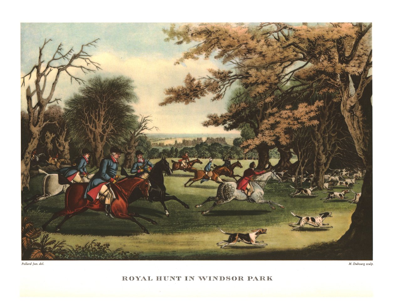 Royal Hunt v parku Windsor, počátek poloviny 19. století, c1955. od Matthew Dubourg