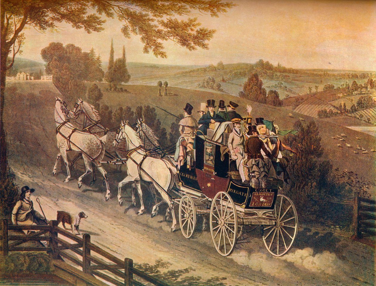 Stage Coach, c19. století od Matthew Dubourg