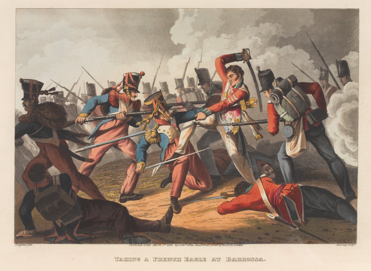 Chytání francouzského orla v Barossa, 1811 od Matthew Dubourg