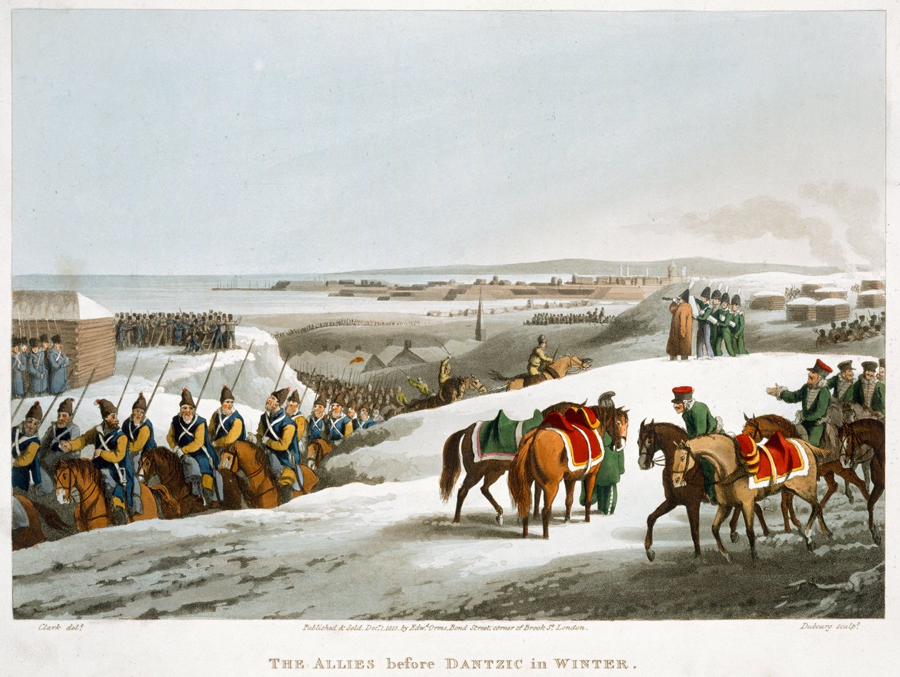„Spojenci před Dantzicem v zimě“, 1818 od Matthew Dubourg