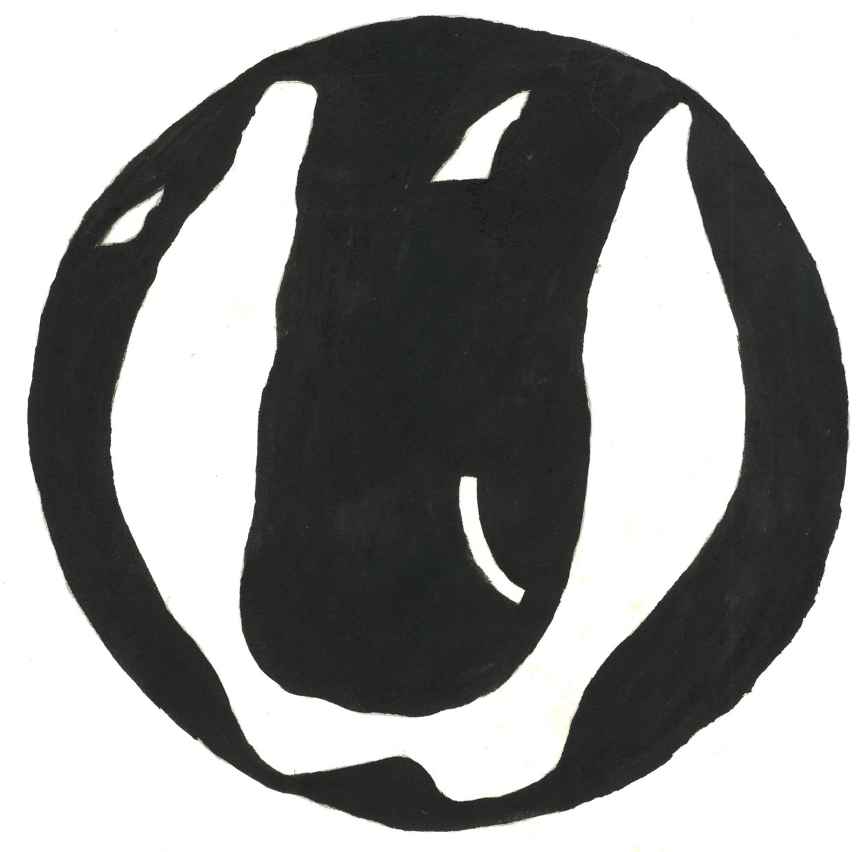 Du Serie Glyphes 12, 2017 (indický inkoust) od Matthew Hilton