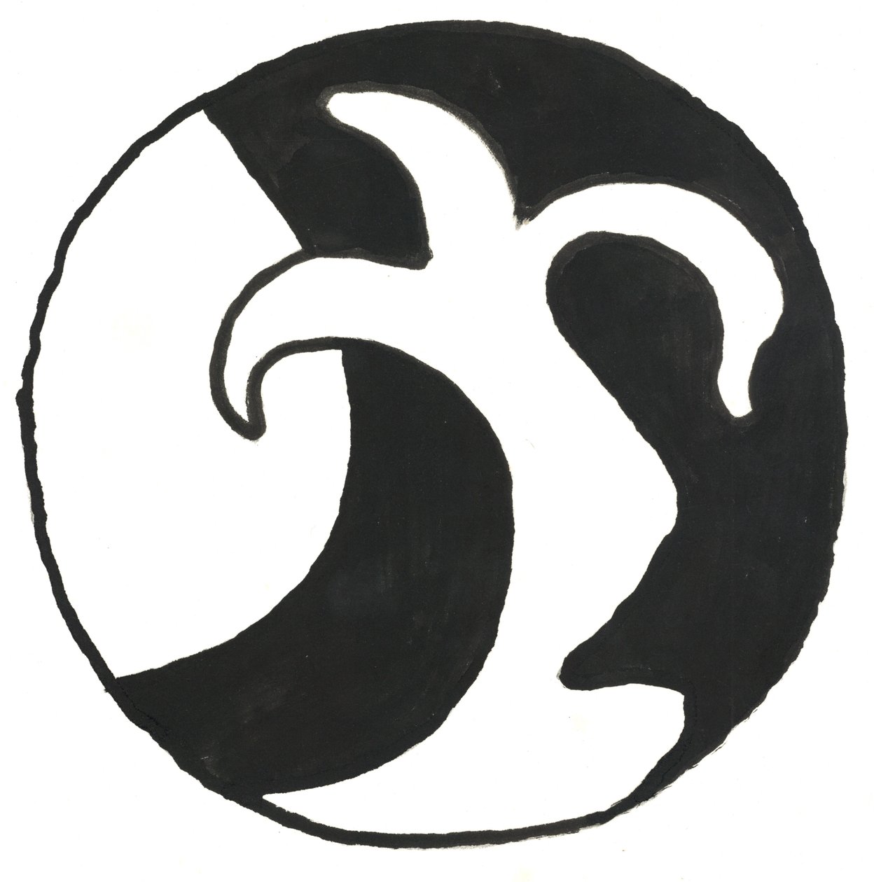 Du Serie Glyphes 14, 2017 (indický inkoust) od Matthew Hilton