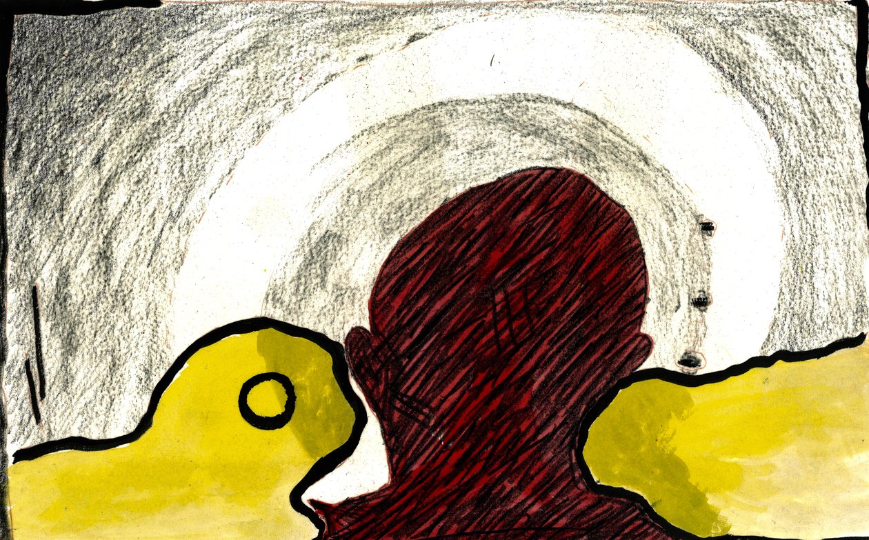 Šepot, 2021 (akvarel, pastel) od Matthew Hilton