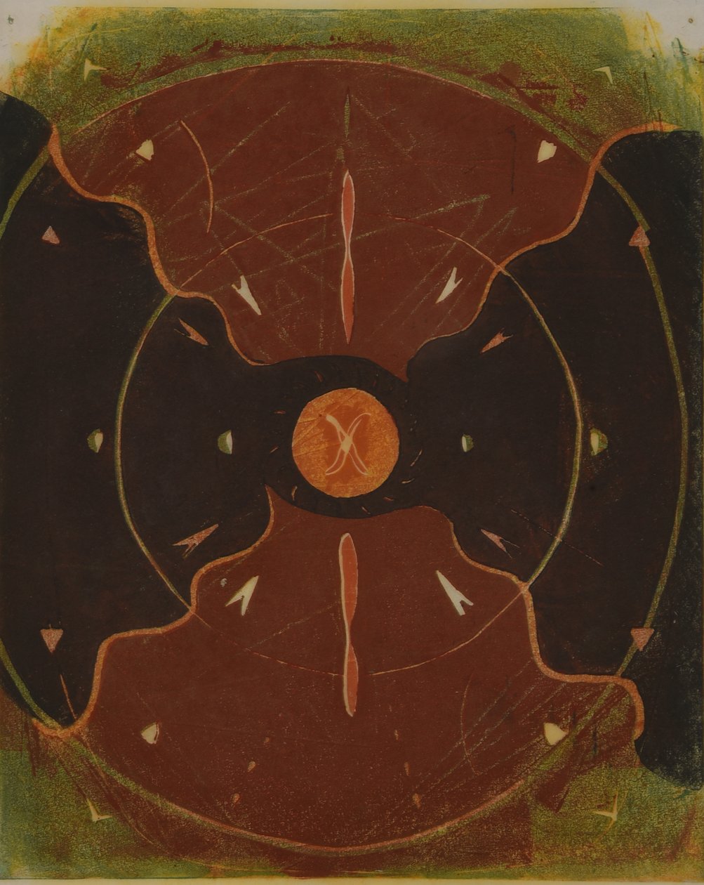 mandala 1, 2013 (linoryt) od Matthew Hilton