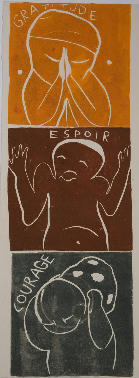 motto dvě, 2006 (linoryt) od Matthew Hilton