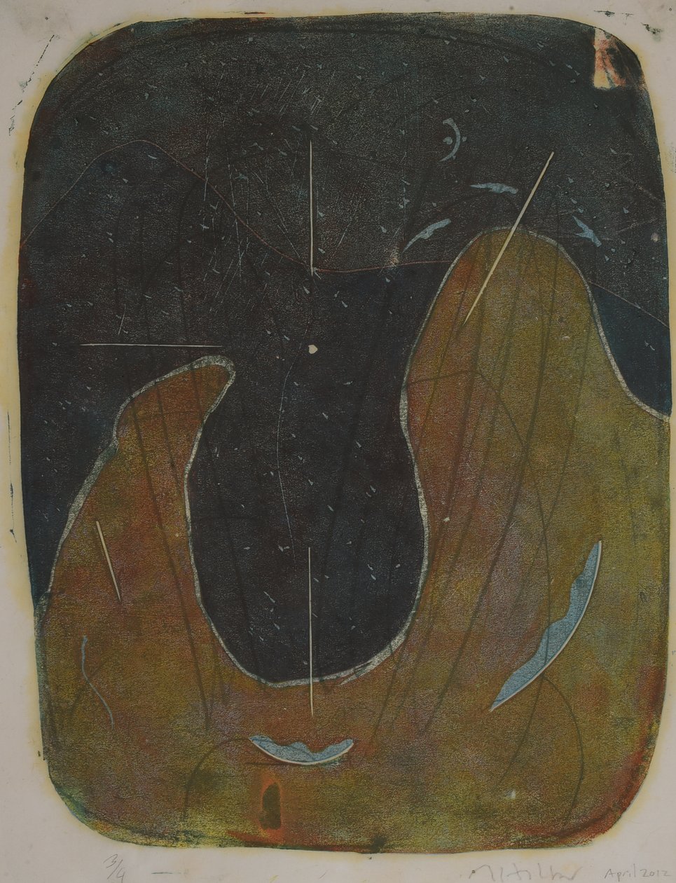 tabla tři, 2020 (linoryt) od Matthew Hilton