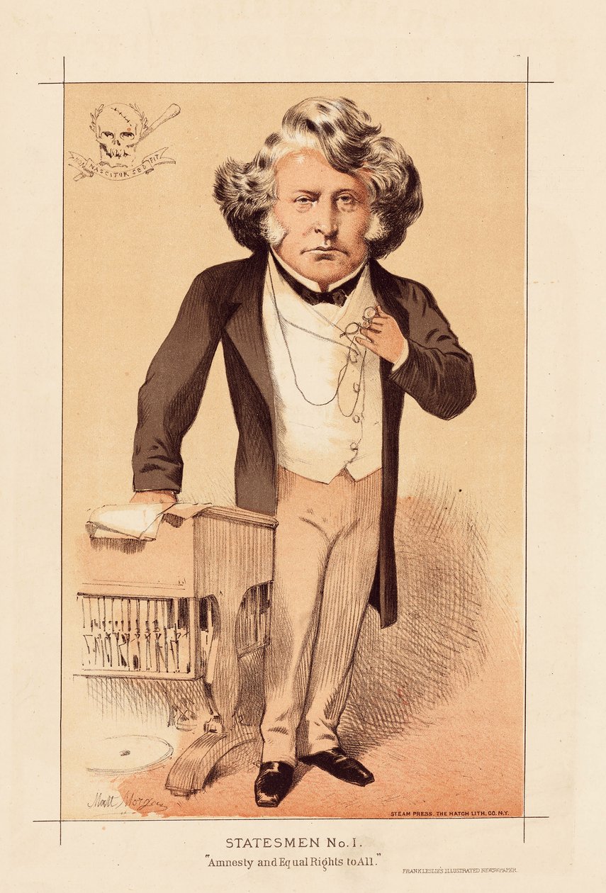 Státník č. 1, Amnestie a stejná práva pro všechny, pub. 1871 (barevné lito) od Matthew