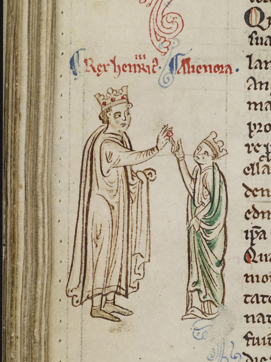 Sňatek Jindřicha III. a Eleonory Provence Z Historia Anglorum, Chronica majora od Matthew Paris