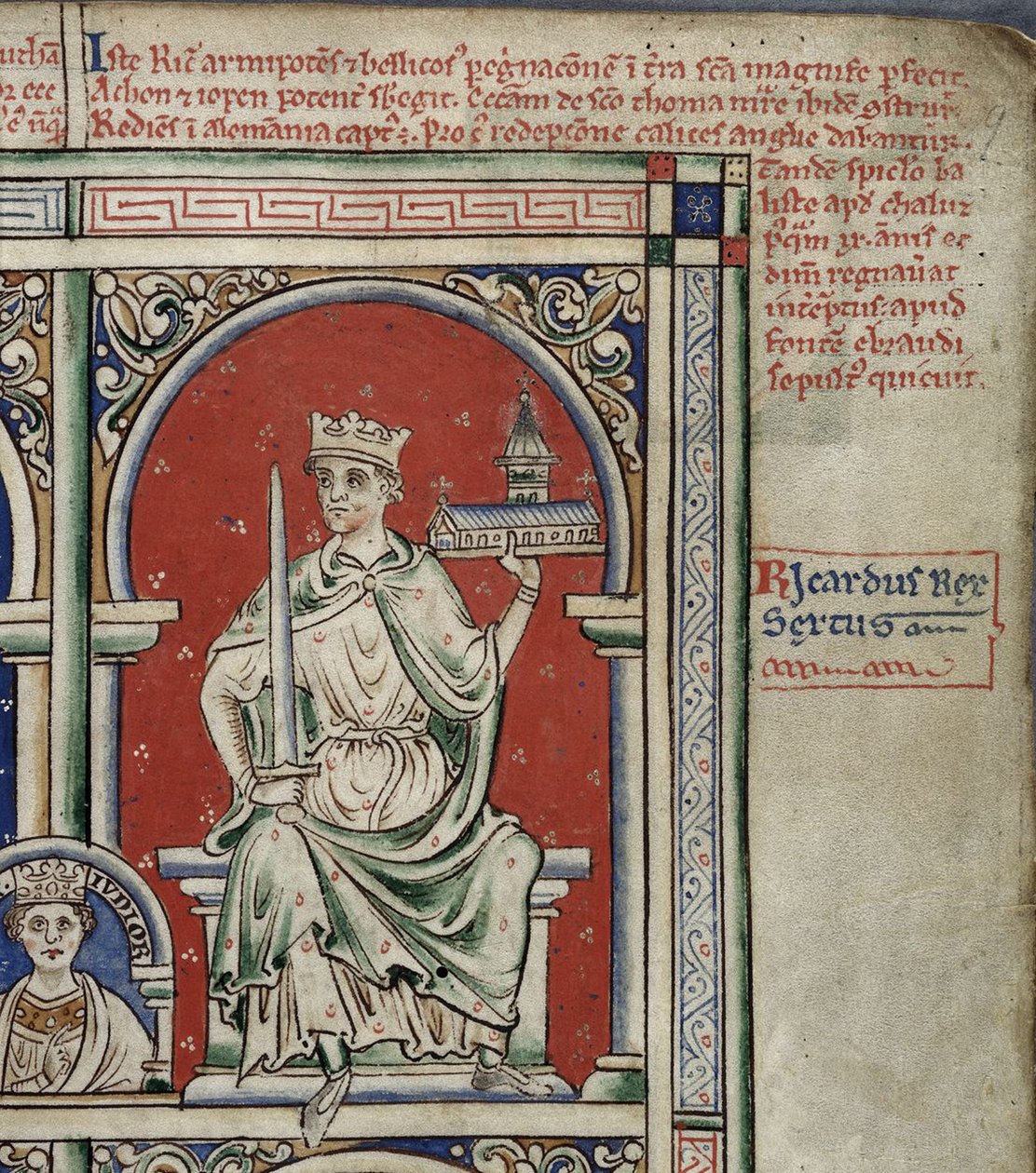 Richard I. Lví srdce z Historia Anglorum, Chronica majora od Matthew Paris