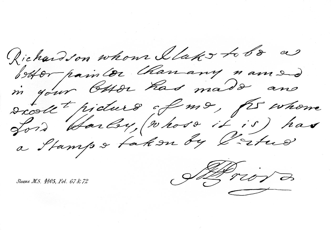 Část dopisu básníka Matthewa Priora, konec 17.-začátek 18. století, 1840 od Matthew Prior