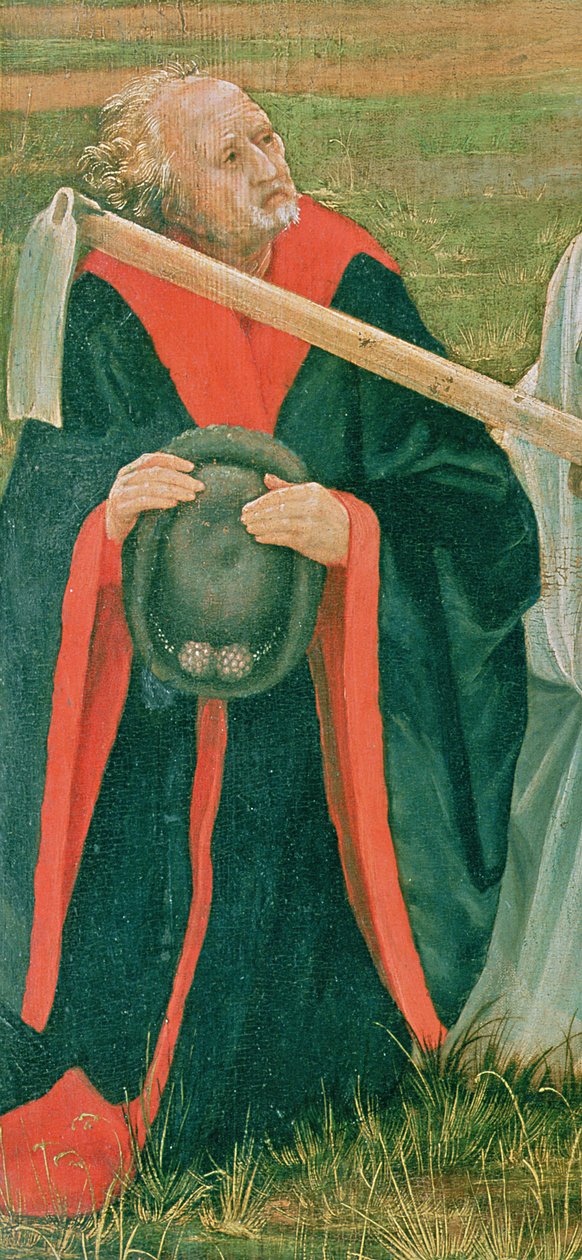 Oltářní obraz Panny Marie Sněžné, kolem roku 1519 olej na detailu panelu z roku 626 od Matthias Grünewald