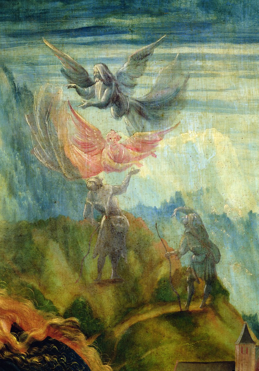 Zvěstování pastýřům, z Isenheimského oltáře, 1512-15 od Matthias Grünewald
