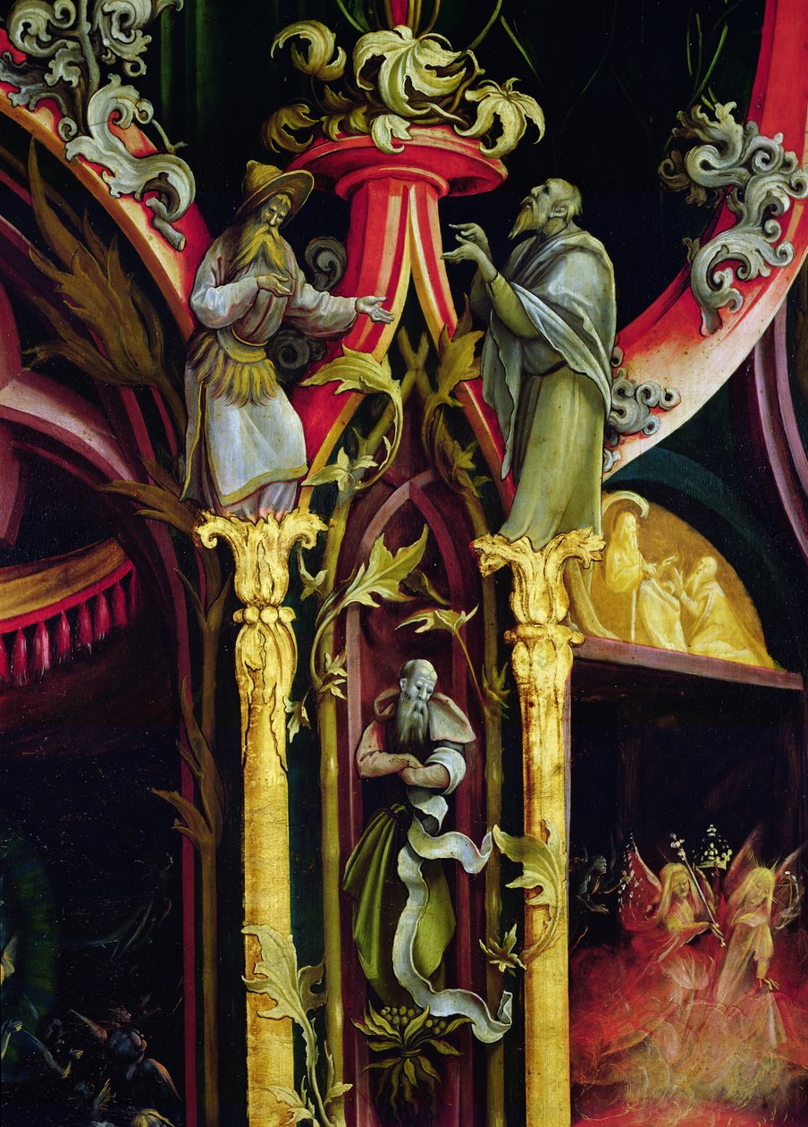 Detail z Isenheimského oltáře, vnější křídlo, koncert andělů, kolem 1512-16, od Matthias Grünewald