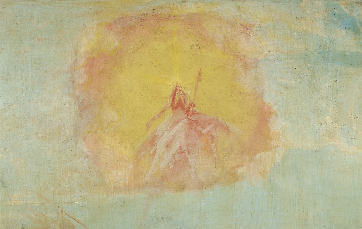 Bůh Otec, detail z Pokušení svatého Antonína z Isenheimského oltáře, kolem 1512-16 od Matthias Grünewald