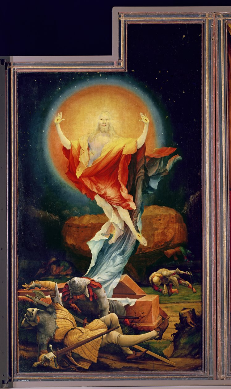 Vzkříšení Krista, z Isenheimského oltáře (pravé křídlo) cca 1512-16 od Matthias Grünewald