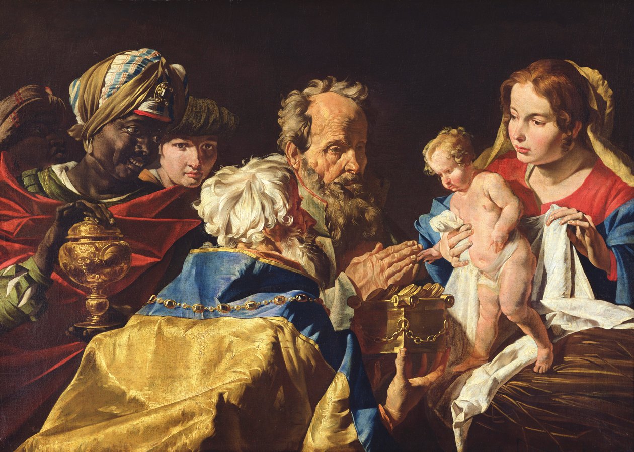 Klanění tří králů od Matthias Stomer