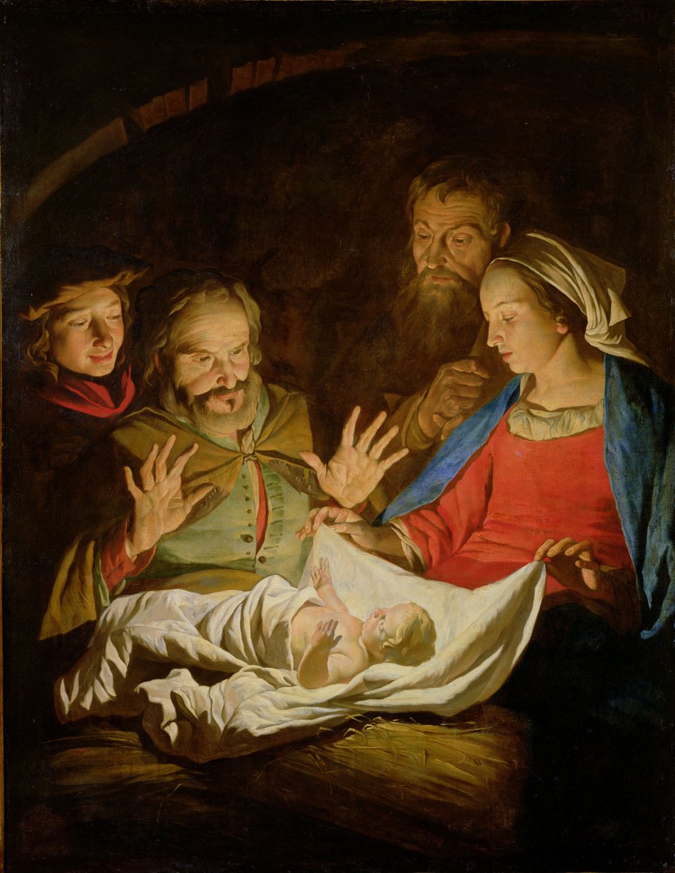 Klanění pastýřů od Matthias Stomer