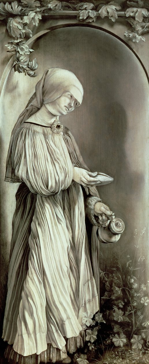 Svatá Alžběta Uherská (1207-31) 1509 (grisaille) od Matthias (c.1480 1528) Grunewald