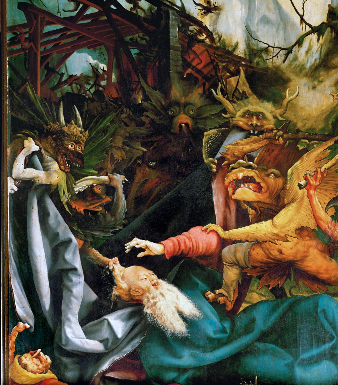 Svatý Antonín (malba na lipovém dřevě) od Matthias Gruenewald