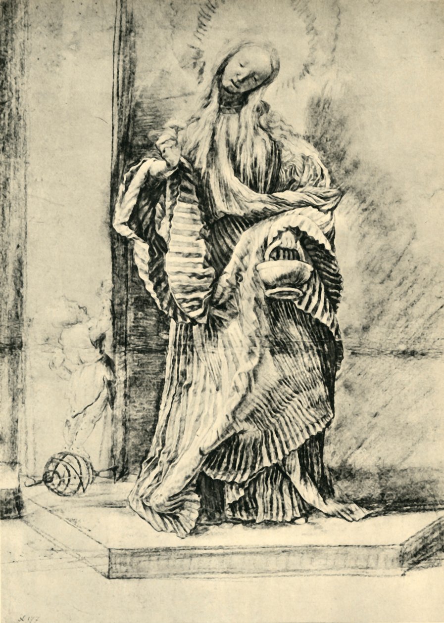 Svatá Dorota s košíkem květin, c1520, 1943. od Matthias Gruenewald