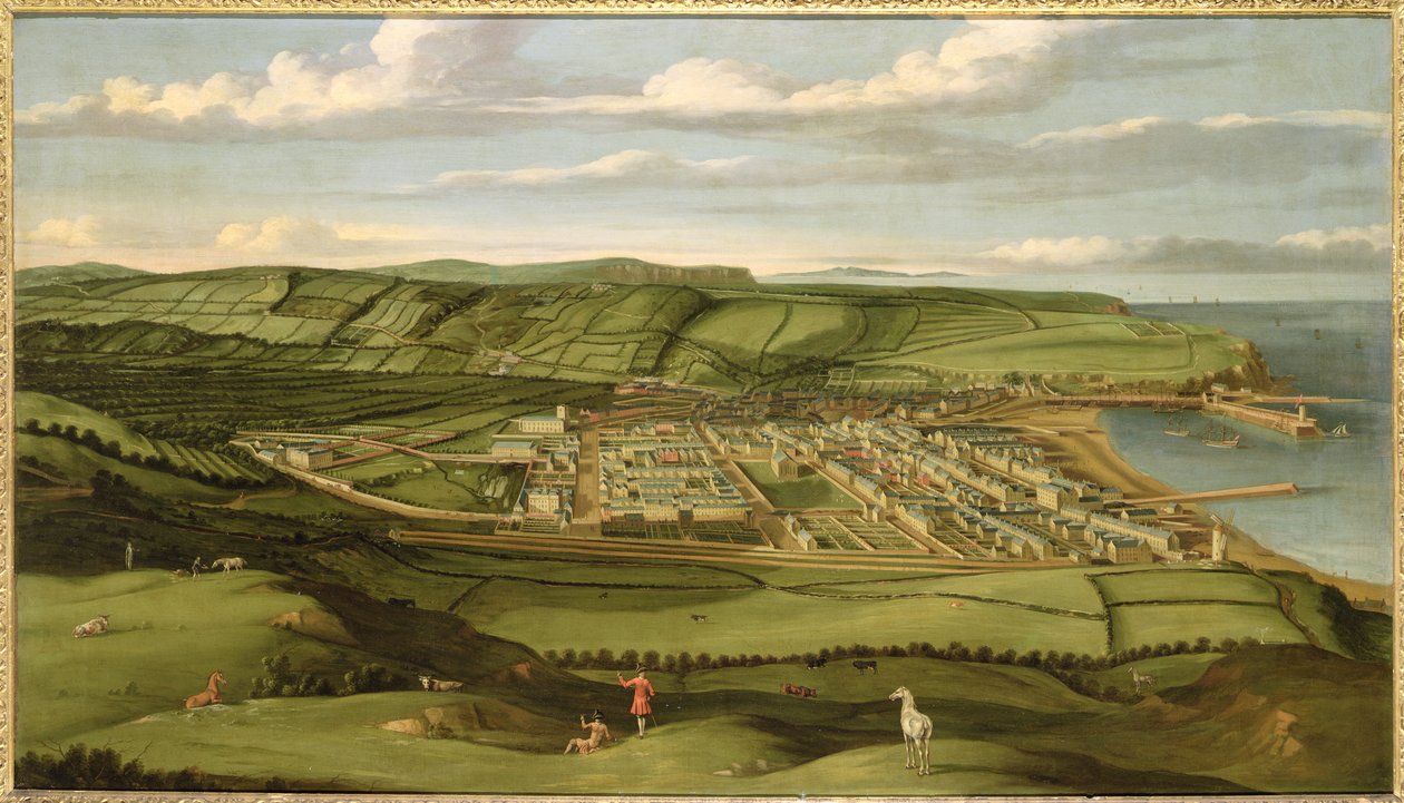 Whitehaven, Cumbria, Showing Flatt Hall, c.1730-35 (olej na plátně) od Matthias Read