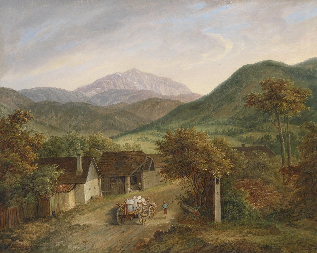 Matthias Rudolf Toma Pohled na Schneeberg 1860 od Matthias Rudolf Toma