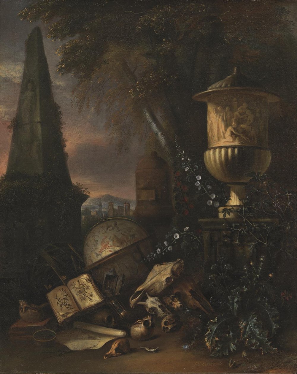 Vanitas. Zátiší v krajině od Matthias Withoos
