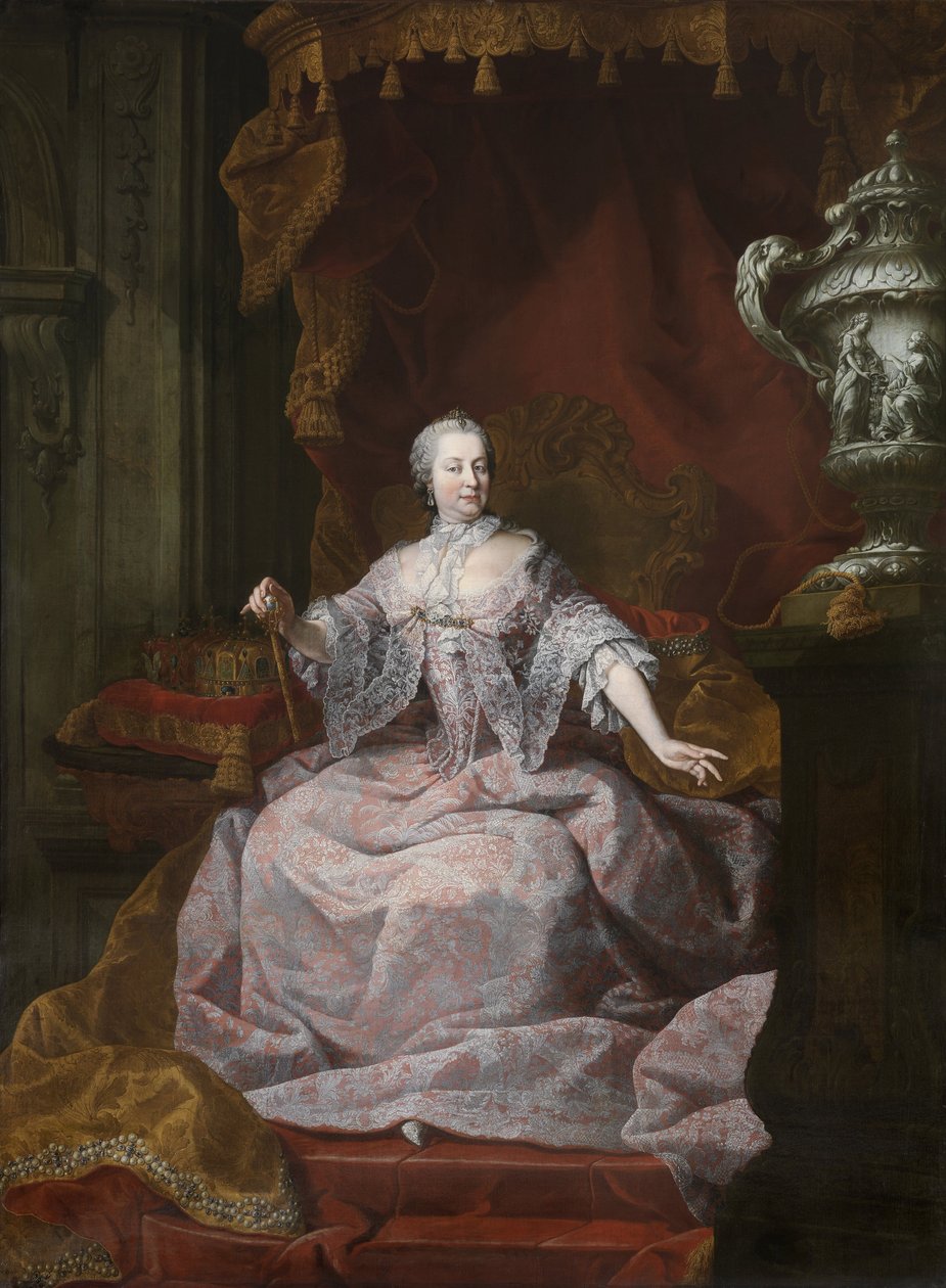 Portrét císařovny Marie Terezie Rakouské 1717-1780, 50. léta 18. století od Matthias de Visch