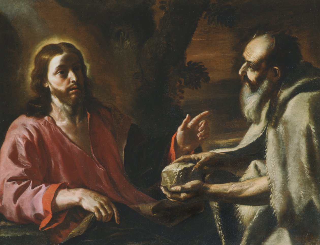 Kristus pokoušen Satanem od Mattia Preti