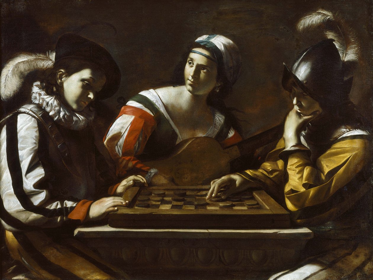 The Game of Draughts, 1630s od Mattia Preti