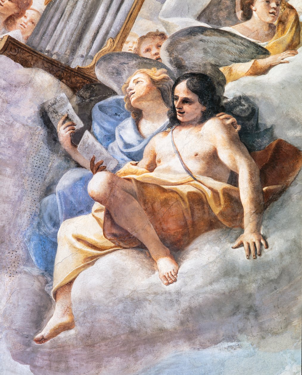 Koncerty andělů, detail od Mattia (1613 99) Preti