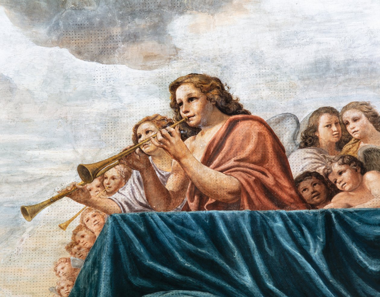 Koncerty andělů, detail od Mattia (1613 99) Preti