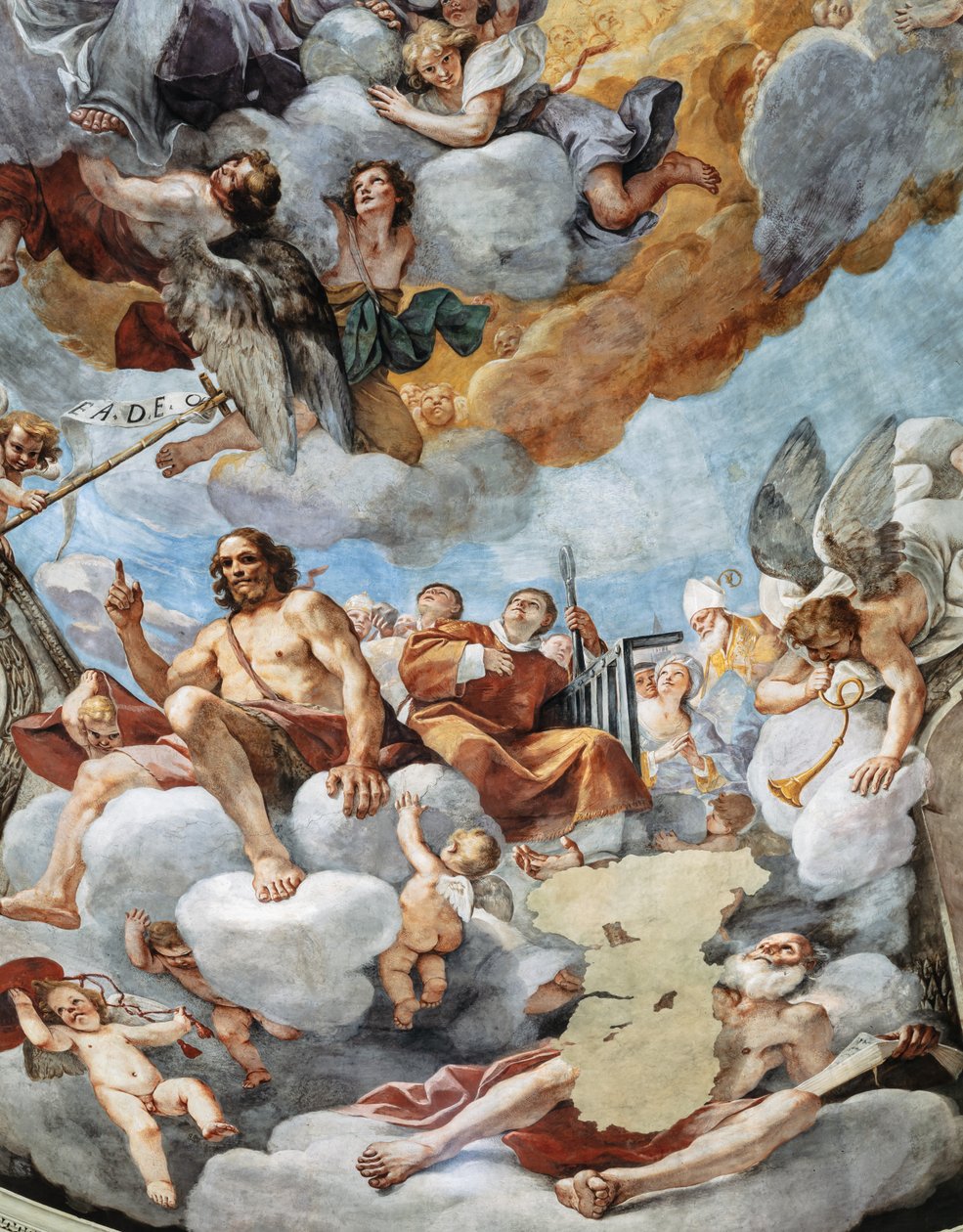 Paradise, detail od Mattia (1613-99) Preti
