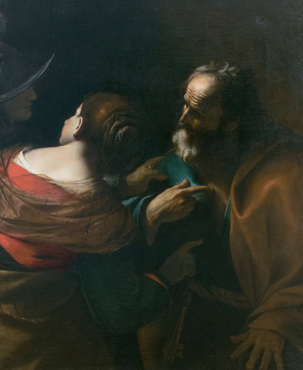 Pyhän Pietarin kieltäminen, noin 1637-1640 (öljy kankaalle) od Mattia (1613 99) Preti